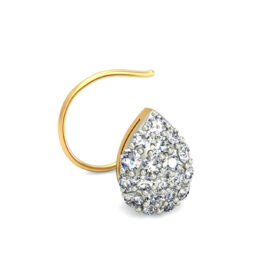 Elegant nose ring 0.27 Ct Diamond Solid 14k Gold