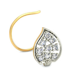 Glamarous nose ring 0.09 Ct Diamond Solid 14k Gold