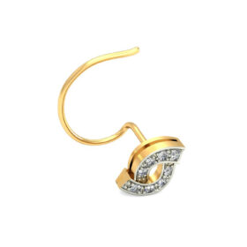 Beautiful nose ring online 0.08 Ct Diamond Solid 14k Gold