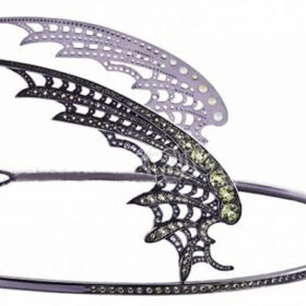 Art Deco Headband 8.3 Carat Rose Cut Diamond & Peridot 48.68 Gms 925 Sterling Silver