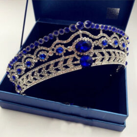 Birthday Crown 11.85 Carat Rose Cut Diamond & 65 Carat Blue Sapphire 48.25 Gms 925 Sterling Silver
