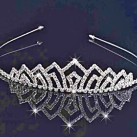 Flower Tiara 6 Carat Round Brilliant Diamond 30.9 Gms 14K Gold