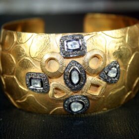 antique bracelets 0.89 Tcw  Rose Cut Diamond 925 Sterling Silver victorian jewelry
