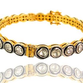 vintage bracelets 2.6 Tcw  Rose Cut Diamond 925 Sterling Silver vintage art deco jewelry