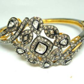vintage bracelets 3.95 Tcw  Rose Cut Diamond 925 Sterling Silver victorian jewelry