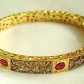 vintage bracelets 8.45 Tcw Ruby Rose Cut Diamond 925 Sterling Silver vintage jewelry