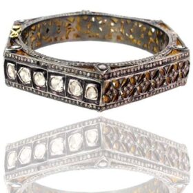 victorian bracelet 7.8 Tcw  Rose Cut Diamond 925 Sterling Silver victorian jewelry