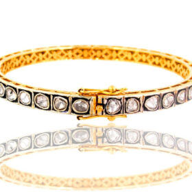 vintage bracelets 2.45 Tcw  Rose Cut Diamond 925 Sterling Silver vintage diamond jewelry