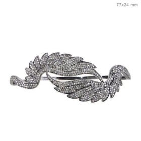 victorian bracelet 3 Tcw  Rose Cut Diamond 925 Sterling Silver vintage jewelry
