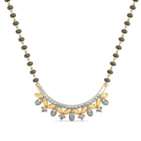 Gorgeous mangalsutra designs latest 0.274 Ct Diamond Solid 14K Yellow Gold