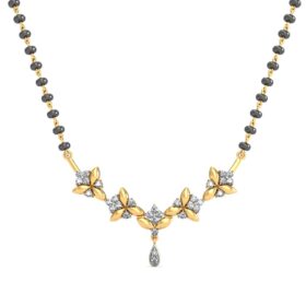 Glamarous diamond mangalsutra 0.302 Ct Diamond Solid 14K Yellow Gold