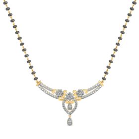Shimmering mangalsutra designs 1.748 Ct Diamond Solid 14K Yellow Gold