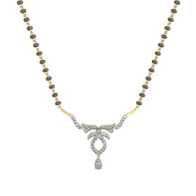 Adorable mangalsutra 0.304 Ct Diamond Solid 14K Yellow Gold