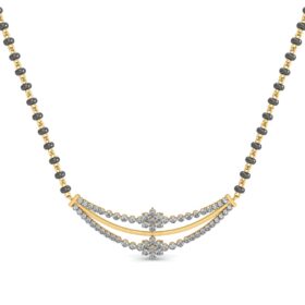 Adorable mangalsutra 1.074 Ct Diamond Solid 14K Yellow Gold