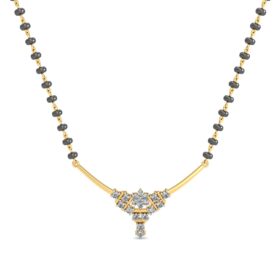 Casual mangalsutra designs latest 0.25 Ct Diamond Solid 14K Yellow Gold