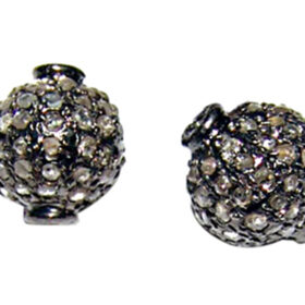 art deco beads 1 Tcw  Rose Cut Diamond 925 Sterling Silver victorian jewelry