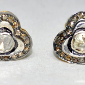 sterling silver cufflinks 0.56 Tcw  Rose Cut Diamond 925 Sterling Silver vintage art deco jewelry