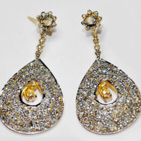 rose cut earrings 5.02 Tcw topaz Rose Cut Diamond 925 Sterling Silver victorian jewelry