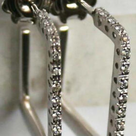 uncut earrings 1 Tcw  Rose Cut Diamond 925 Sterling Silver vintage diamond jewelry