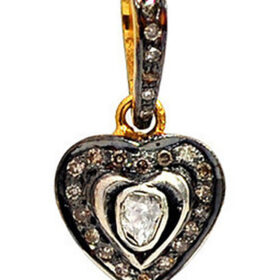 polki pendant 0.51 Tcw  Rose Cut Diamond 925 Sterling Silver antique vintage jewelry