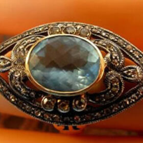 polki rings 2.8 Tcw Topaz Rose Cut Diamond 925 Sterling Silver vintage jewelry