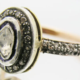 vintage engagement rings 1.5 Tcw  Rose Cut Diamond 925 Sterling Silver vintage art deco jewelry