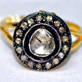 vintage engagement rings 0.65 Tcw  Rose Cut Diamond 925 Sterling Silver antique vintage jewelry