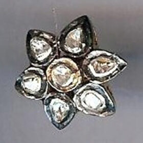 antique rings 0.7 Tcw  Rose Cut Diamond 925 Sterling Silver vintage diamond jewelry