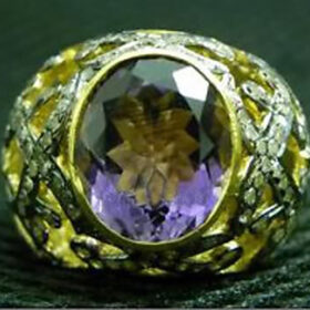 vintage engagement rings 3.75 Tcw Amethyst Rose Cut Diamond 925 Sterling Silver victorian jewelry