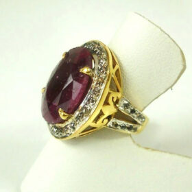 antique rings 3.8 Tcw Ruby Rose Cut Diamond 925 Sterling Silver vintage diamond jewelry