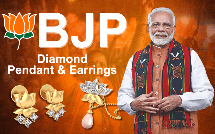 BJP Logo Pendants & Earrings