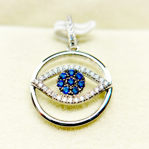diamond silver pendant