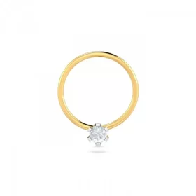 GleamGlow Diamond Nose Pin In 14Kt Yellow Gold (0.2 gram) with Diamonds (0.04 Ct)