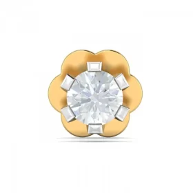 GlimmerGaze Diamond Nose Pin In 14Kt Yellow Gold (0.25 gram) with Diamonds (0.05 Ct)