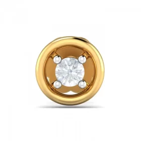 LusterBloom Diamond Nose Pin In 14Kt Yellow Gold (0.4 gram) with Diamonds (0.08 Ct)