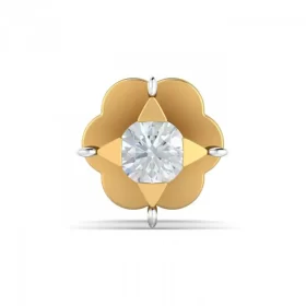 ShimmerBeam Diamond Nose Pin In 14Kt Yellow Gold (0.25 gram) with Diamonds (0.05 Ct)