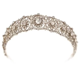 Charming 46.8 Carat Diamond 925 Sterling Silver Vintage Crown