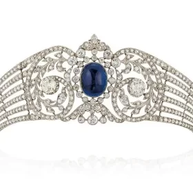 Handcrafted 22.44 Carat Diamond 925 Sterling Silver Vintage Crown