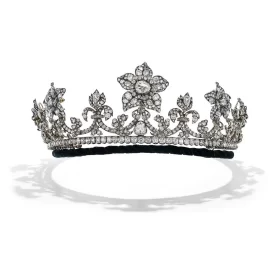 Stylish 33.8 Carat Diamond 925 Sterling Silver Birthday Crown