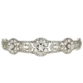 Glittering 16.05 Carat Diamond  48.15 Gms 925 Sterling Silver Vintage Headband