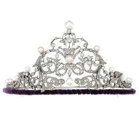 Stunning 25.12 Carat Diamond 925 Sterling Silver Bridal Tiara