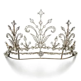 Shimmering 10.7 Carat Diamond 925 Sterling Silver Queen Tiara