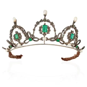 Innovative 26.18 Carat Diamond 925 Sterling Silver Princess Tiara