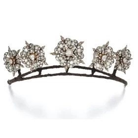 Brilliant 18.25 Carat Diamond 925 Sterling Silver Wedding Tiara