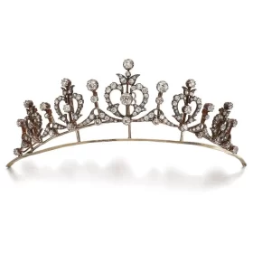 Classic 11.93 Carat Diamond 925 Sterling Silver Birthday Tiara