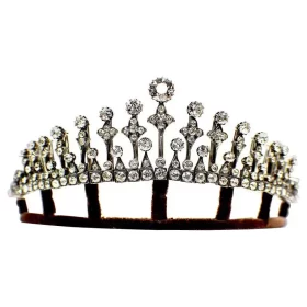 Handcrafted 9.15 Carat Diamond 925 Sterling Silver Birthday Tiara