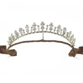 Glittering 5.04 Carat Diamond 925 Sterling Silver Wedding Tiara