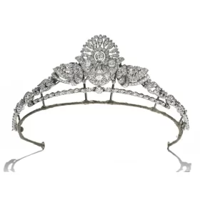 Flawless 11.34 Carat Diamond 925 Sterling Silver Birthday Tiara