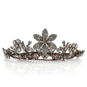 Exatic 17.94 Carat Diamond 925 Sterling Silver Bridal Tiara