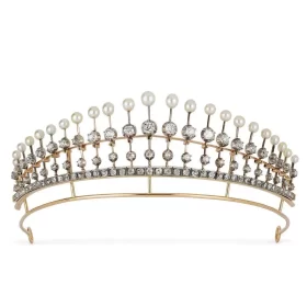 Stunning 28.52 Carat Diamond 925 Sterling Silver Bridal Tiara